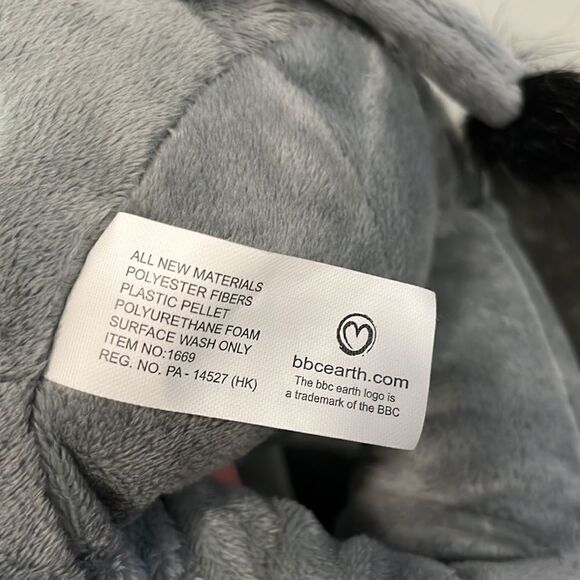 Elephant 15" Plush Love Planet Earth BBC Stuffed Animal Blue Eye - Picture 8 of 9